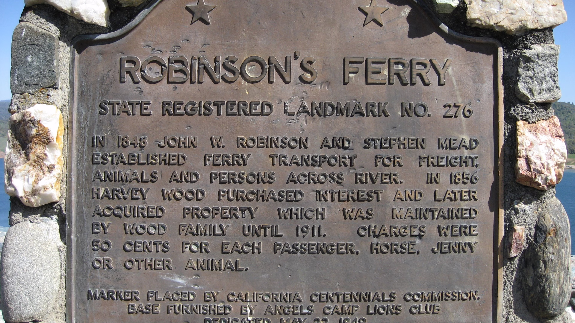 Robinson's Ferry State Historical Marker 276 — photo 1